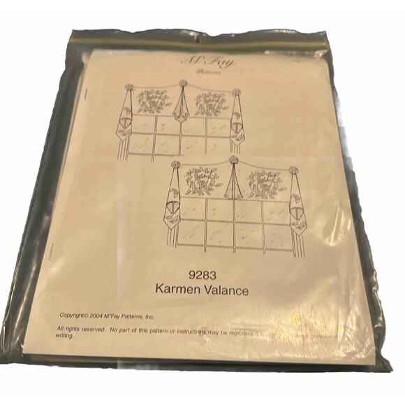 M'fay Pattern 9283 Karmen Valance Professional Window Treatment Pattern UNCUT - Picture 3 of 5